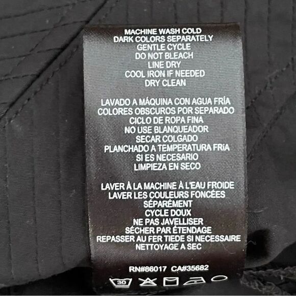 Bebe Black Puff Sleeves Silver Button Down Shirt SZ M - Picture 11 of 12